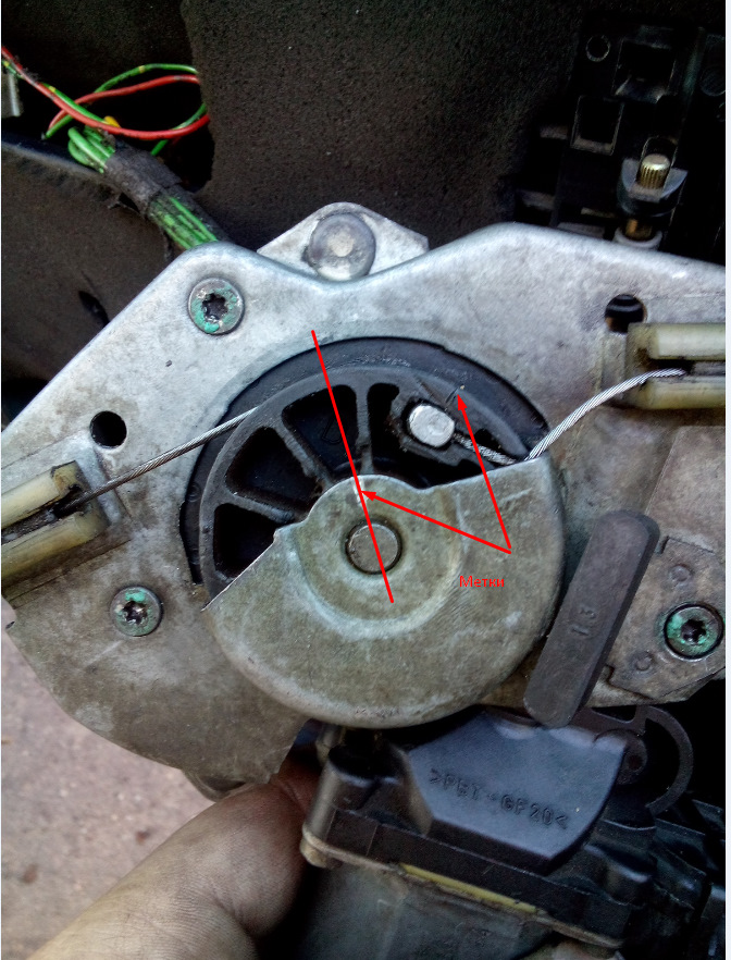 как правильно намотать тросик стеклоподъемника