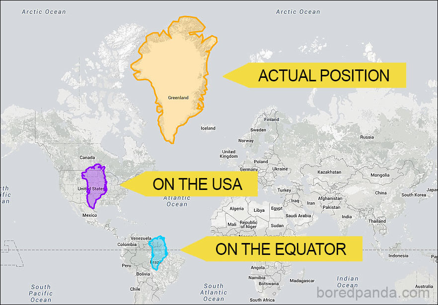 Размер африки и россии. Истинные Размеры стран на карте. Реальный размер Гренландии на карте. Реальные Размеры стран на карте.