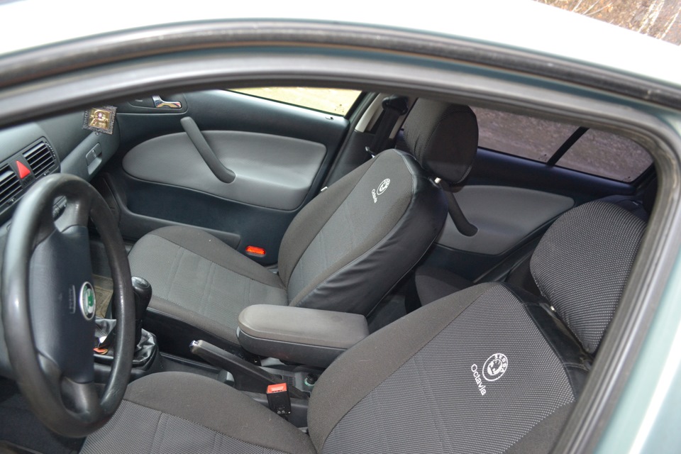Перетяжка карт + новые чехлы — Skoda Octavia A4 Mk1, 1,8 л, 2002 года ...
