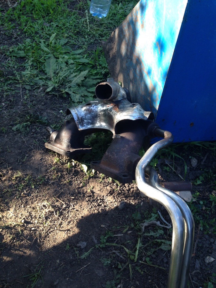 Очистка и покраска выпускного коллектора — Nissan Bluebird (910), 1,6 л ...