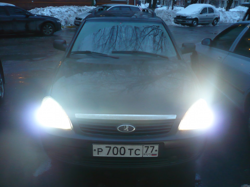 Xenon h7 6000k — Lada Приора универсал, 1,6 л, 2010 года | тюнинг | DRIVE2