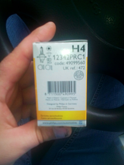 12342PRC1 Лампа 12V H4 60/55W P43t-38 +30% Vision PHILIPS | Запчасти на ...