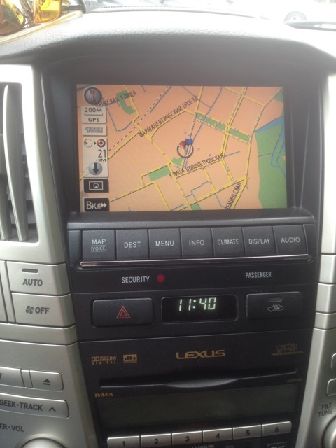 нажимаем кнопку МОНИТОР — Lexus RX (2G)