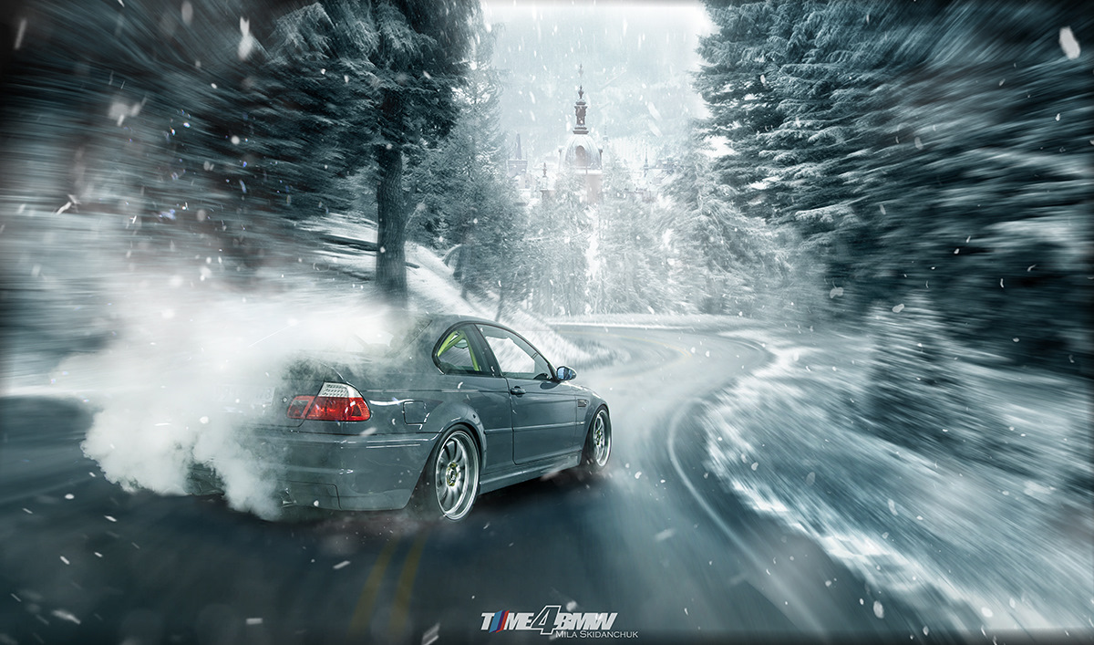 BMW m5 Snow