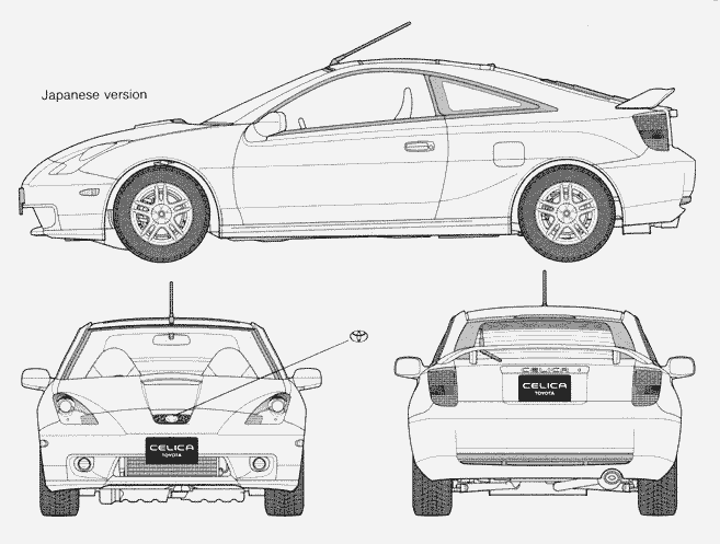 Как нарисовать тойоту селику