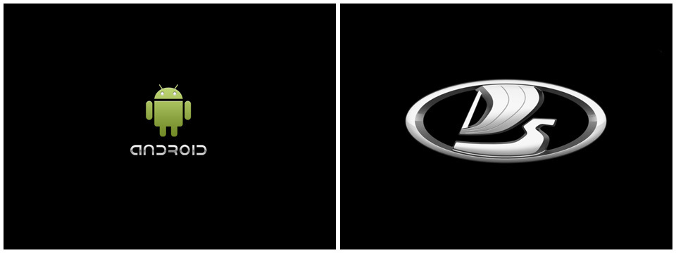 Андроид магнитола логотип при включении. Значок Лады на черном фоне.