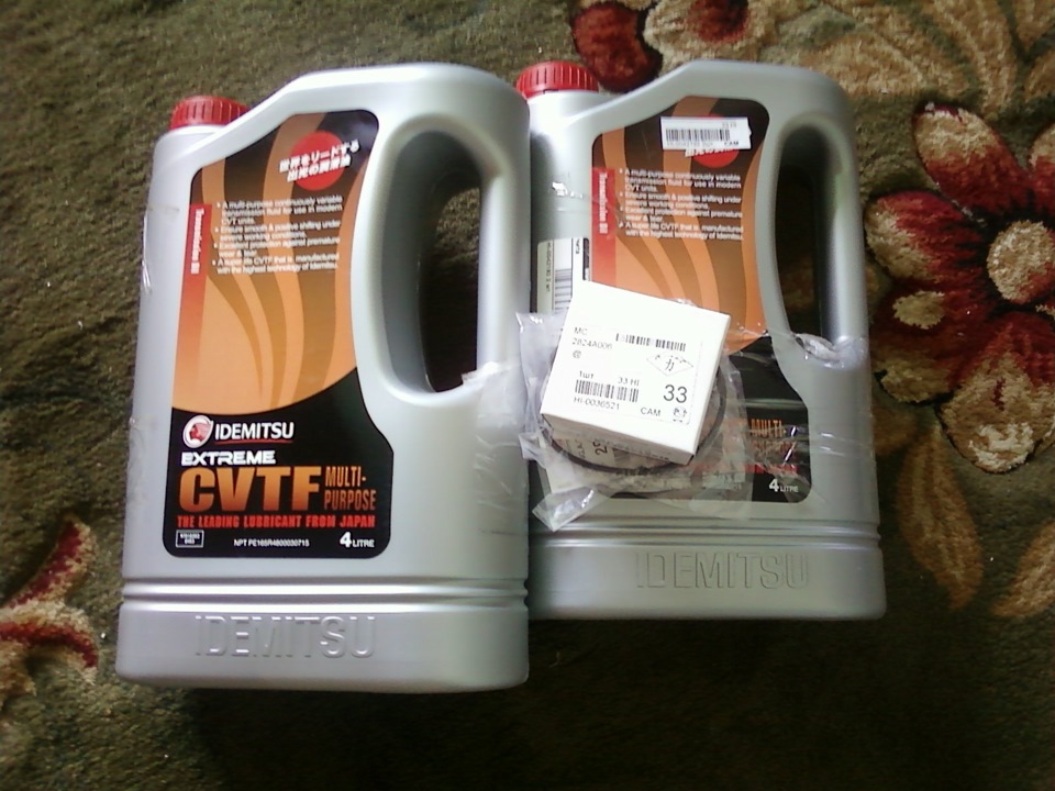 Заменил масло в вариаторе.с заменой фильтра и снятием крышки поддона ...