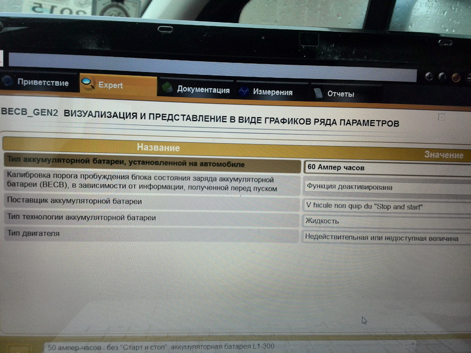 Устанавливаемые параметры в Diagbox — Citroen C4 (1G)