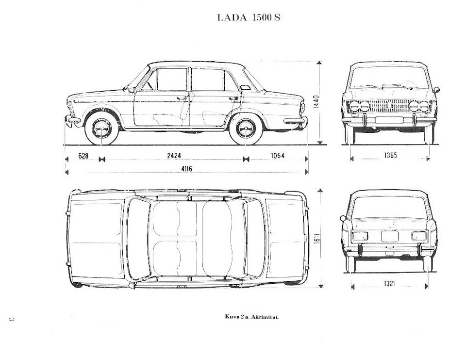 Технические характеристики ВАЗ (Lada) Седан I - размеры, расход топлива, объем багажника