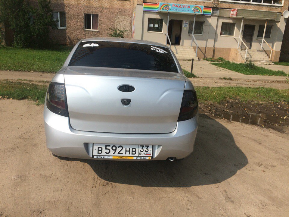 Диодные серые фонари от "Тюн-авто" на Гранту — Lada Гранта (1G), 1,6 л ...