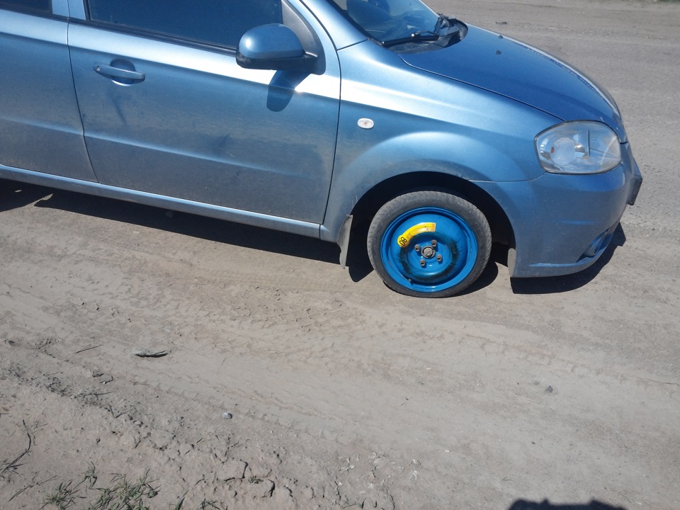 прокол и переобувка — Chevrolet Aveo Sedan (1G), 1,2 л, 2006 года ...