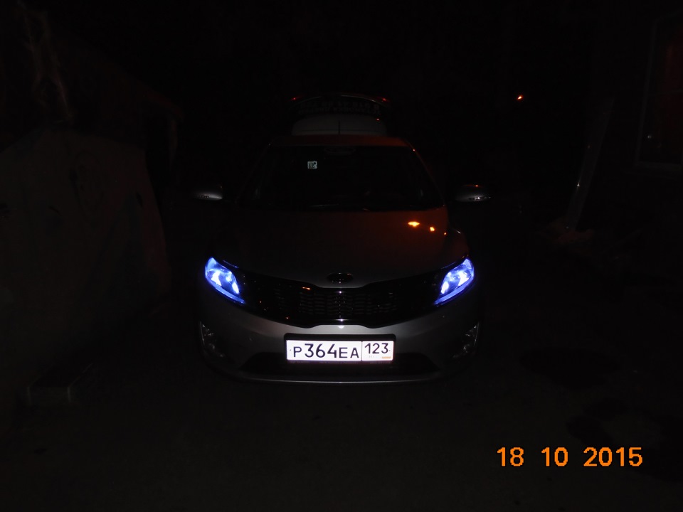 темная ночь… — KIA Rio 5-door (3G), 1,6 л, 2012 года | фотография | DRIVE2