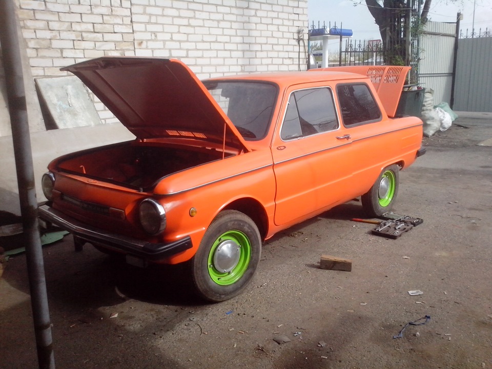 Салатовые диски — ЗАЗ 968, 1,2 л, 1988 года | колёсные диски | DRIVE2