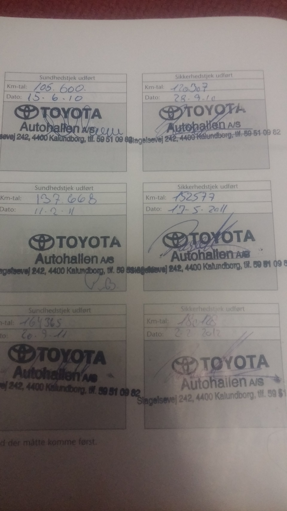 2010 год — Toyota Avensis II. Запчасти на фото: TI159, B10882