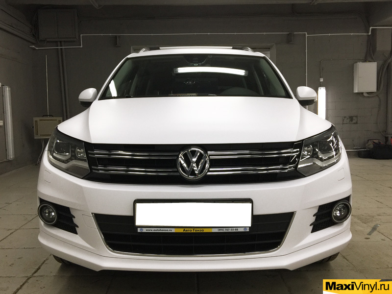 Полная оклейка VW Tiguan белой матовой пленкой — Maxi Vinyl на DRIVE2