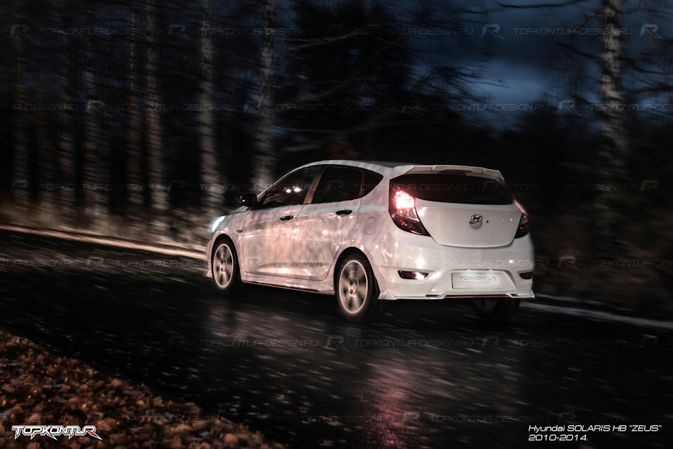 Спойлер Hyundai Solaris HB Zeus — TOPKONTUR-Design на DRIVE2