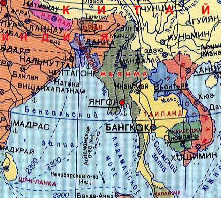 Индокитай полуостров на карте евразии физическая карта