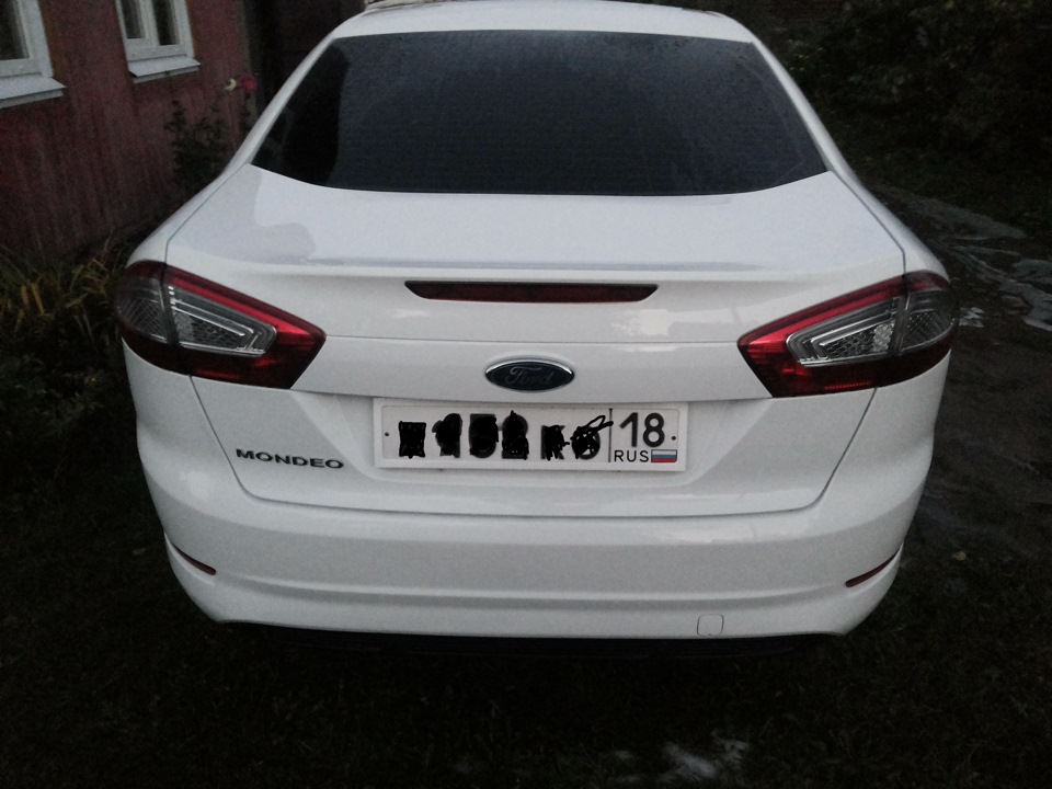 рамки для госномера белые — Ford Mondeo IV, 2 л, 2011 года | аксессуары ...