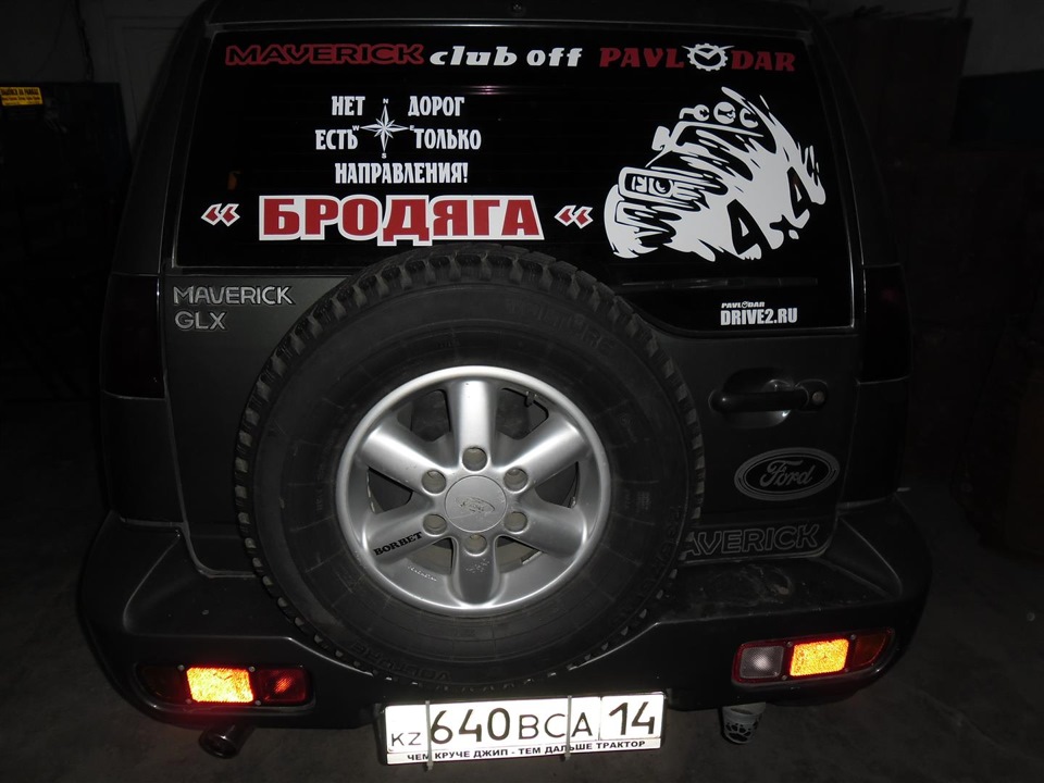 Наклейка клубная! на заднее стекло — Ford Maverick I, 2,4 л, 1994 года ...