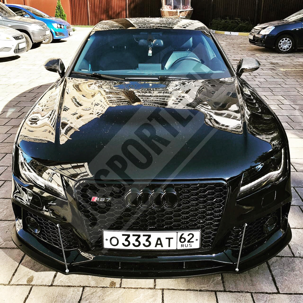 Сплиттер для переднего бампера Audi RS7 [4G] — JCsportline на DRIVE2