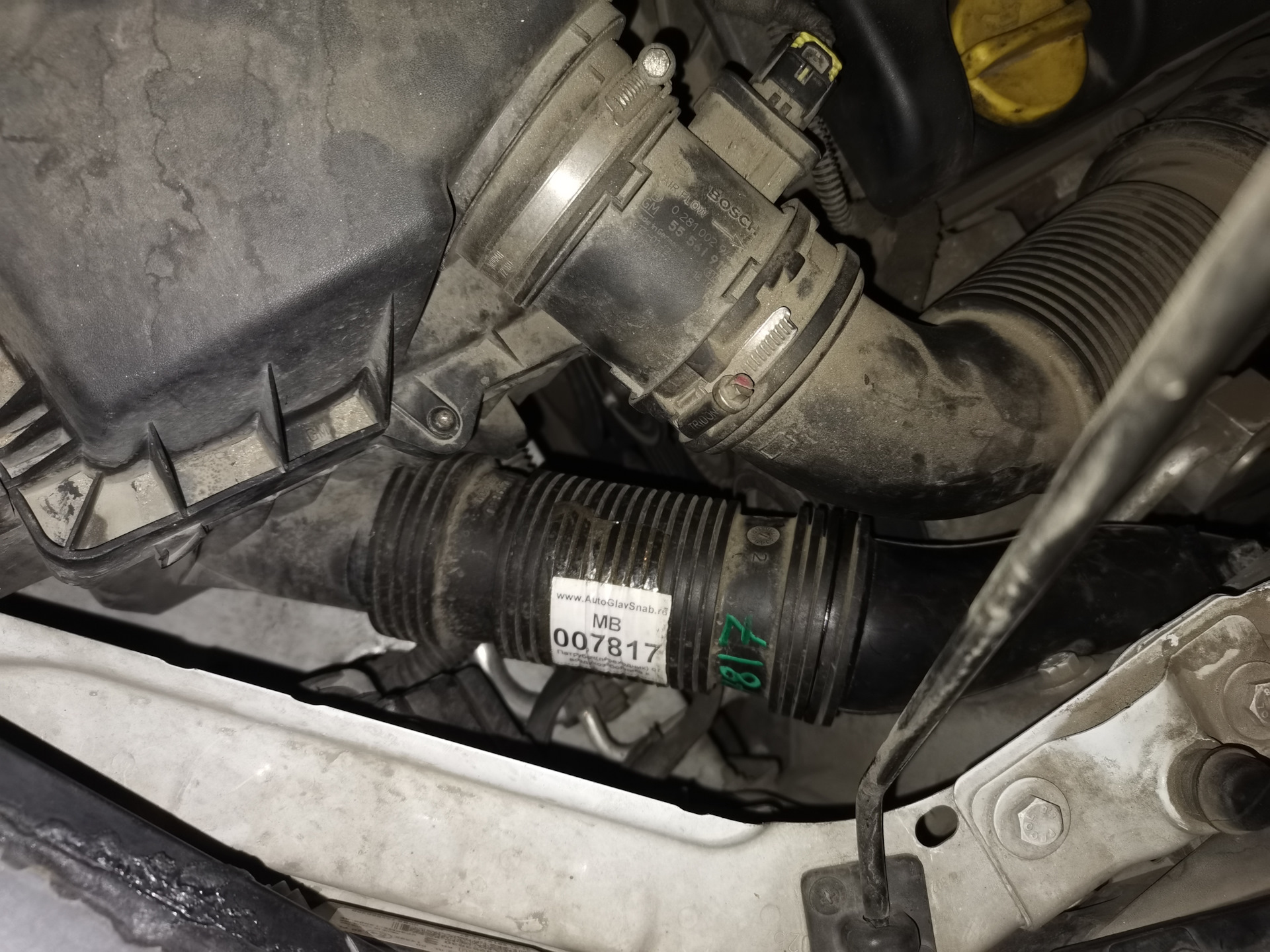 Воздухозаборник — Opel Meriva (B), 1,7 л, 2012 года | запчасти | DRIVE2