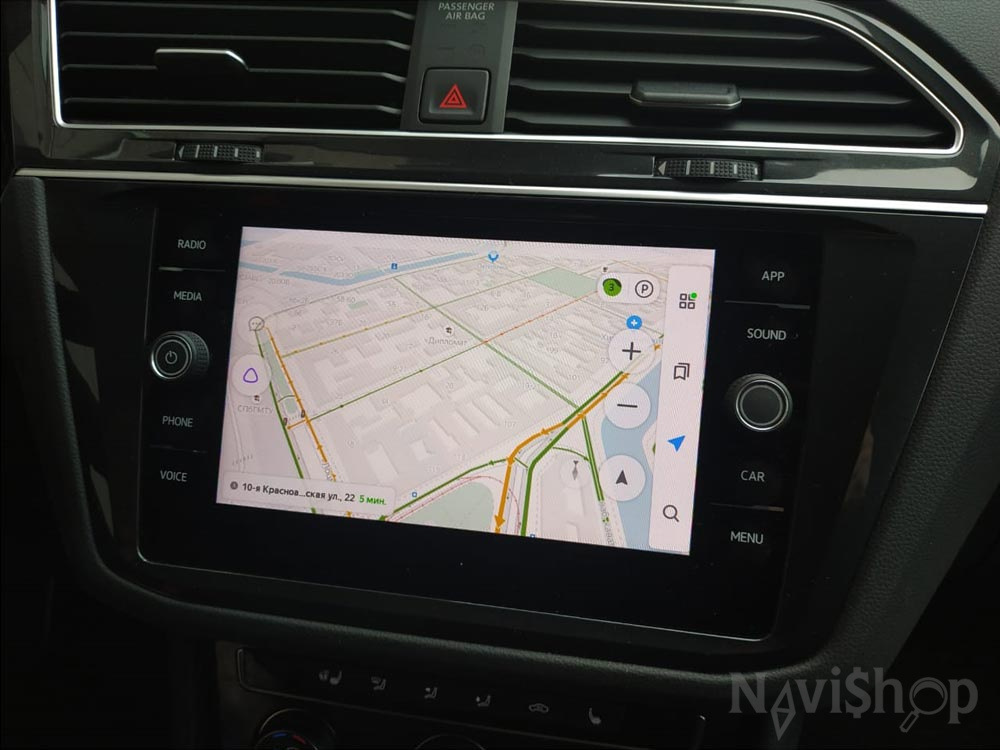 Яндекс Навигатор в Volkswagen Touareg, Carplay, расширение функций ...