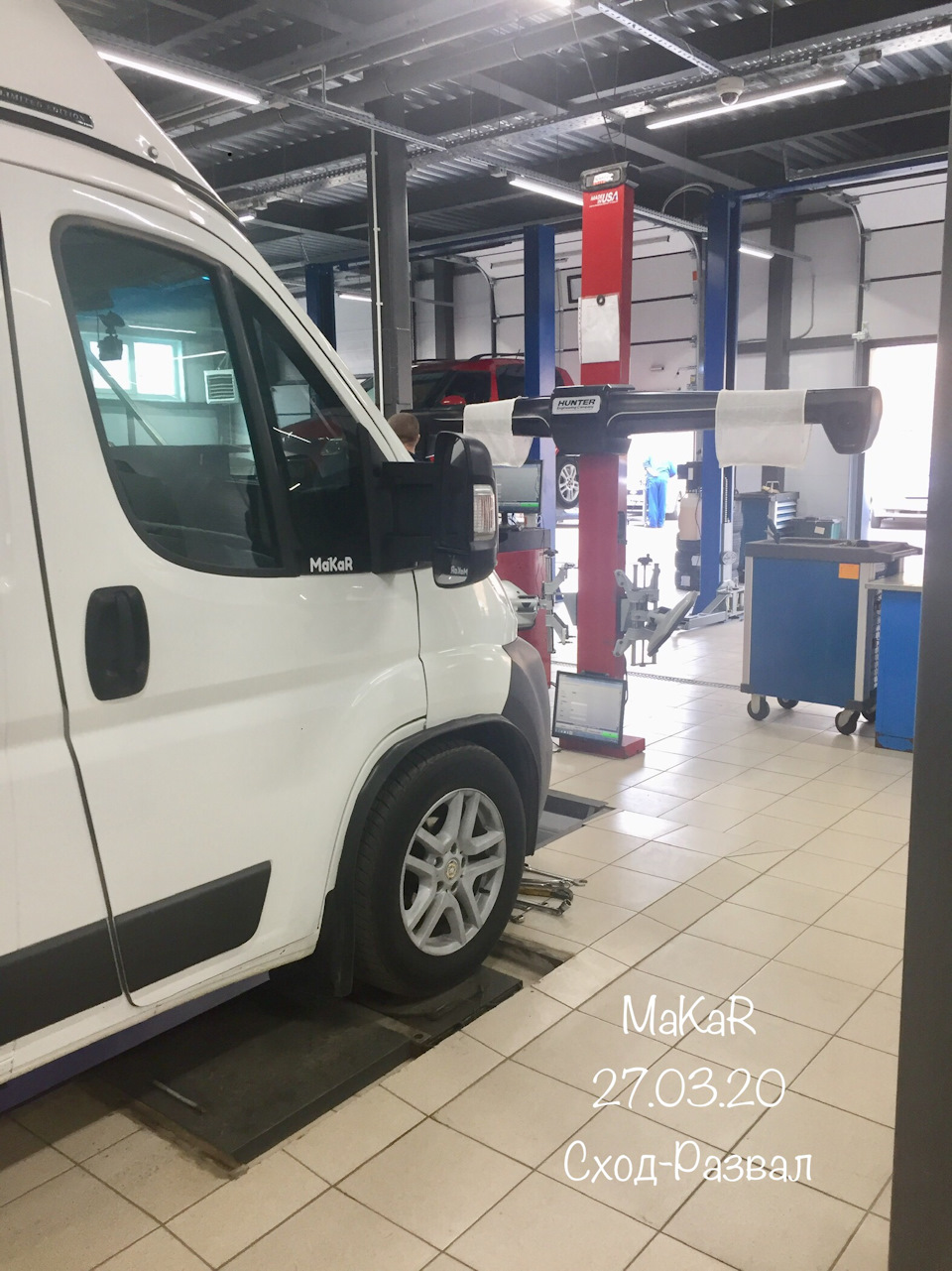 Сход-Развал. — Peugeot Boxer (2G), 2,2 л, 2011 года | визит на сервис |  DRIVE2