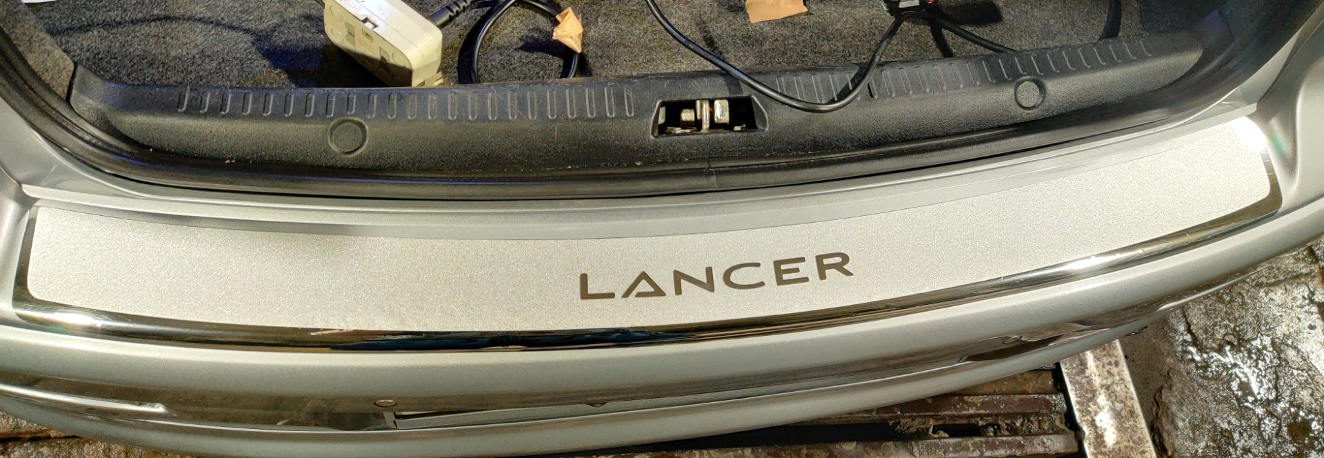 Защита заднего бампера плюс эстетика — Mitsubishi Lancer X, 1,8 л, 2012 ...