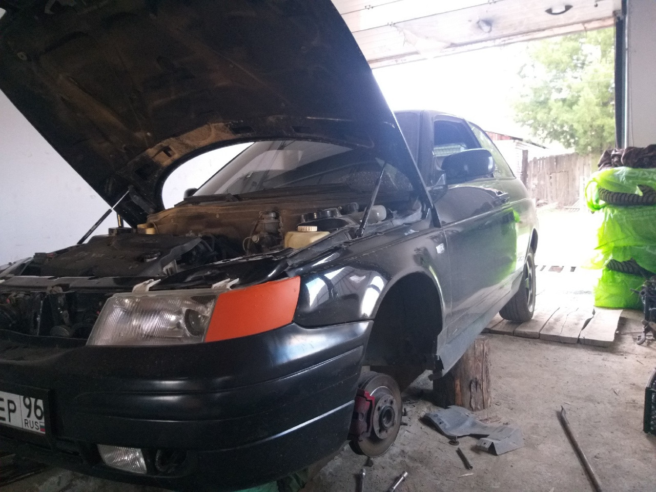 Снятие коробки и ремонт венца — Lada 112 Coupe, 1,6 л, 2007 года ...