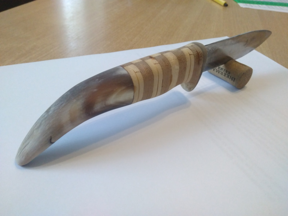 Изготовление ручки ножа из рога, полотна быстрореза и разделочной доски из тростника. — DRIVE2