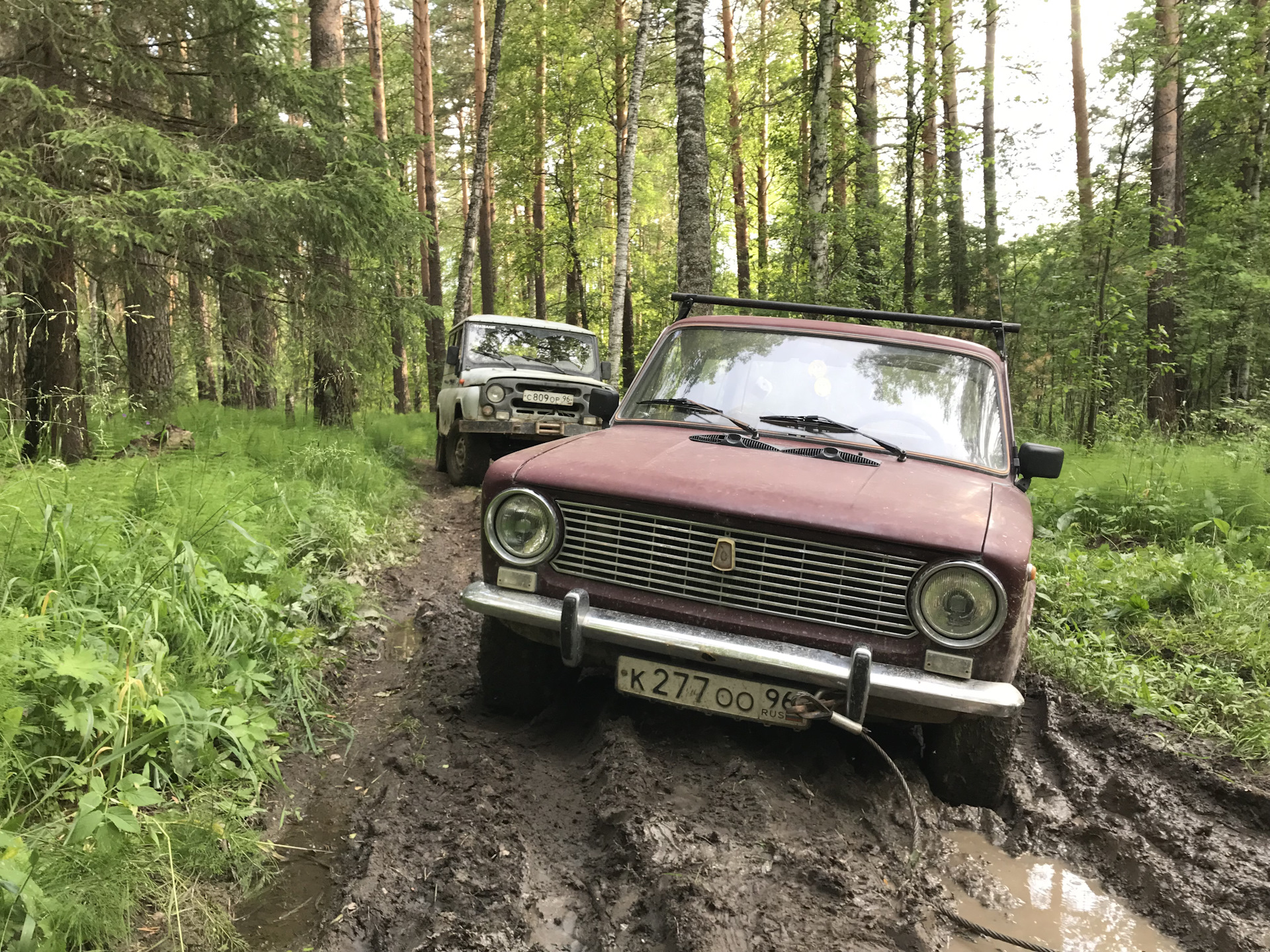 Выпуск 4. Копейка в лесу на волговских колесах — Lada 2101, 1,2 л, 1973  года | покатушки | DRIVE2