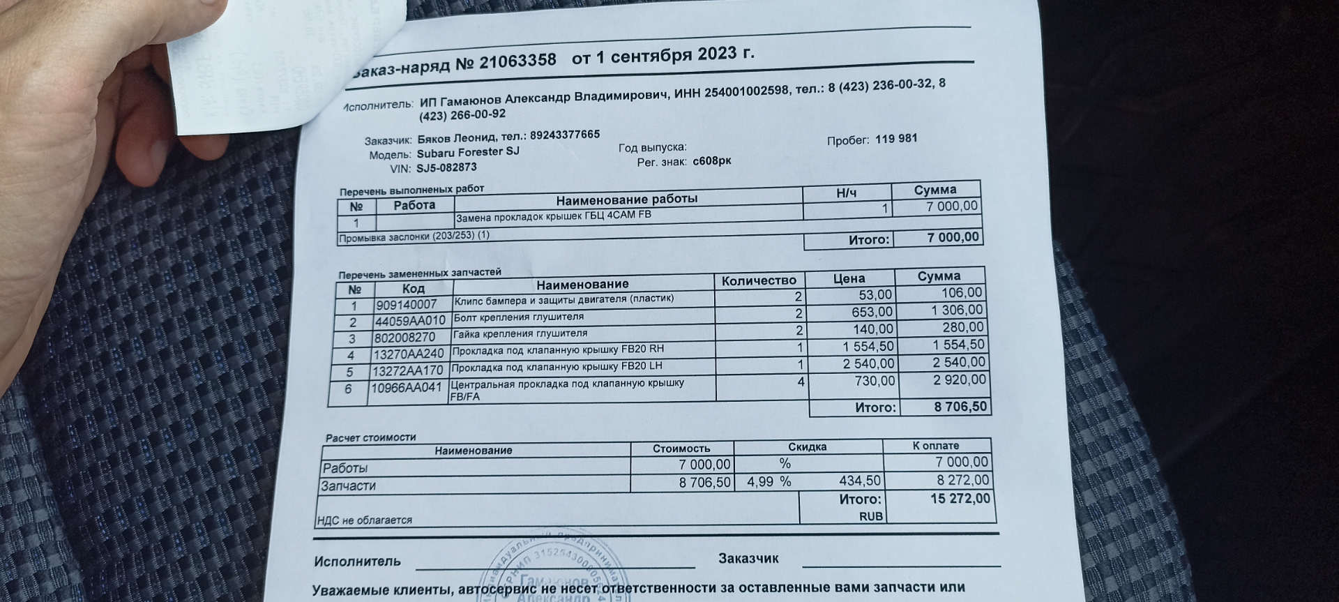 Замена сальников свечных колодцев, или пост гнева-отзыв. — Subaru ...