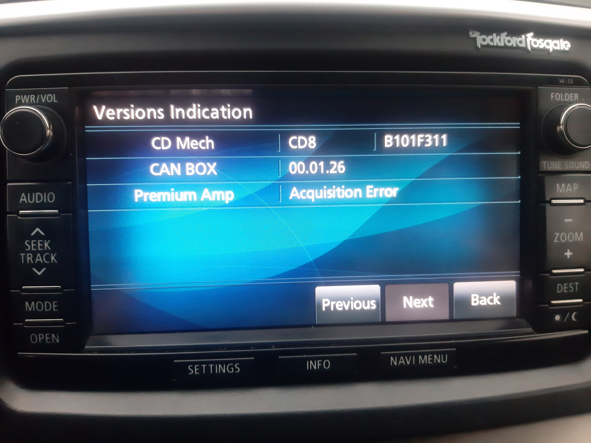 audio communication error pajero 4