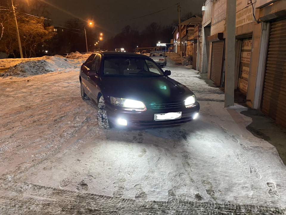 Поставил лед фары+ туманки — Toyota Camry (XV20), 2,2 л, 1997 года ...