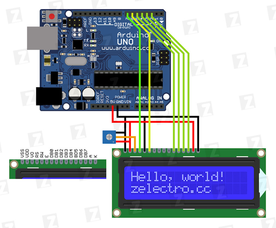 Lcd 1602 подключение к ардуино без i2c