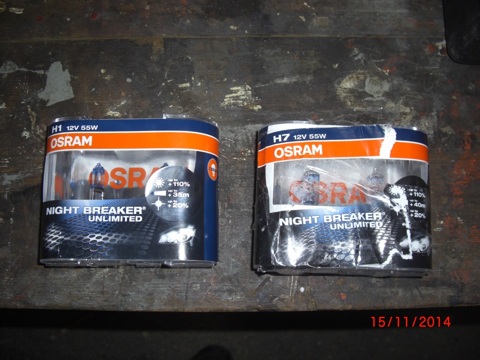 OSRAM night breaker unlimited +110% — Chevrolet Niva, 1,7 л, 2005 года ...