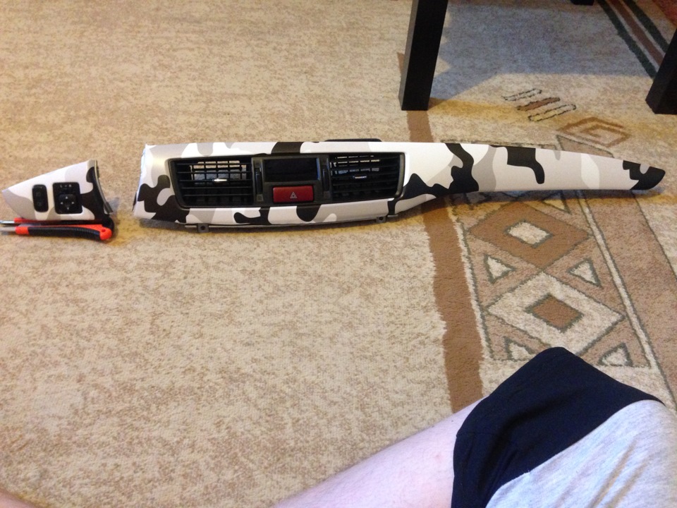 Оклейка винилом панели торпеды — Mitsubishi Lancer IX, 2 л, 2007 года ...