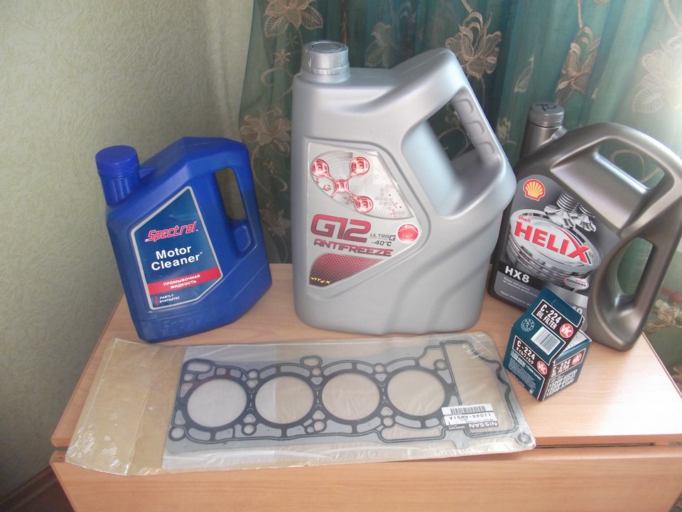 замена жидкостей и прокладки под головкой клаппанов — Nissan Sunny (B15 ...