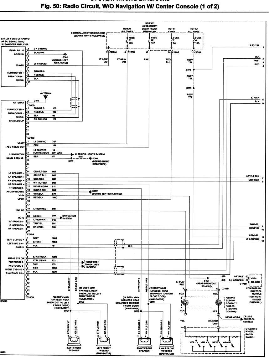 Схема проводки линкольн таун кар 2003