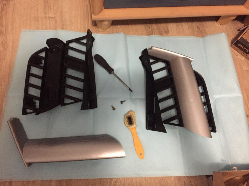 Сетка в ноздри — Mitsubishi Outlander (1G), 2,4 л, 2005 года | стайлинг ...