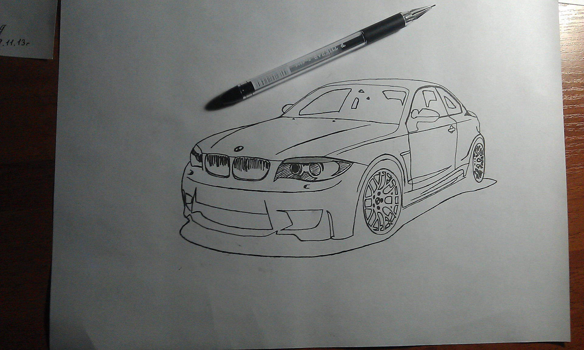 BMW m1 карандашом