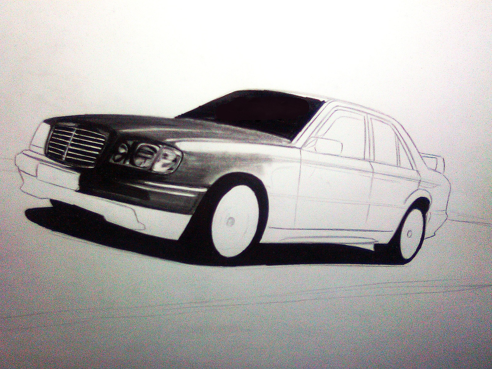 Мерседес w124 рисунок