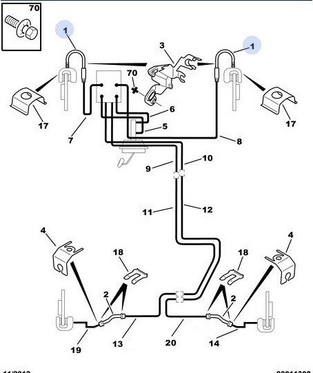 Пежо 206 тормозная система схема
