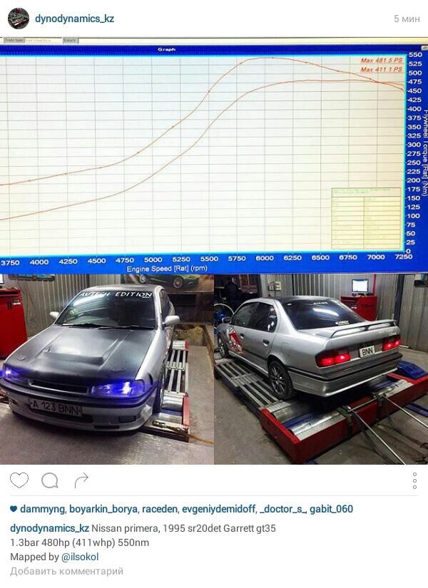 решил к концу сезона замерить мощность — Nissan Primera (P10), 2 л ...