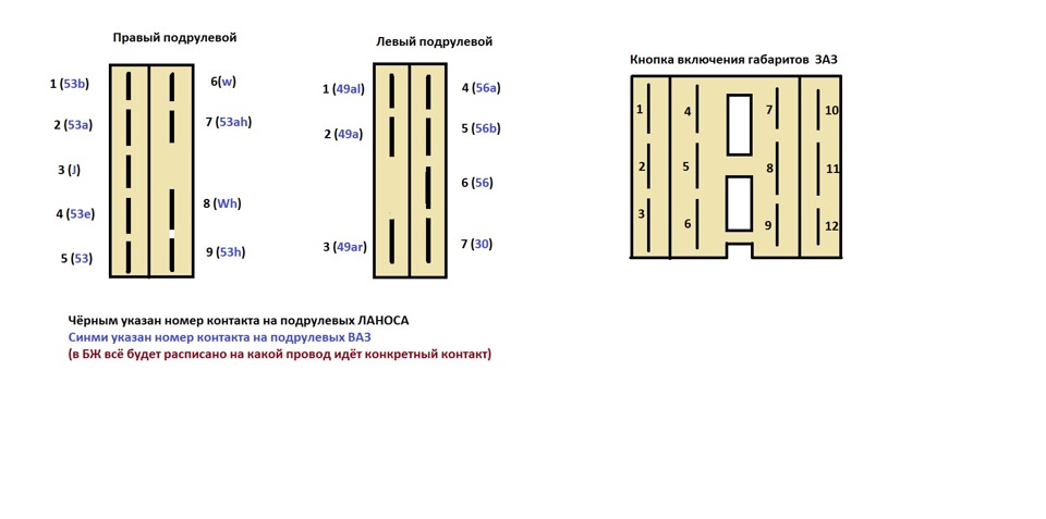 Ланос схема подключения магнитолы