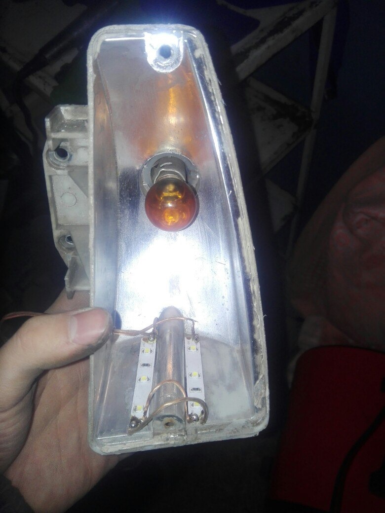 Игры со светодиодной лентой или габариты в поворотники. — Lada 21099, 1 ...