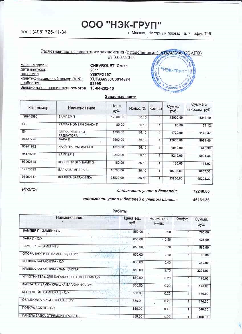 Расчет Стоимости Автомобиля После Дтп