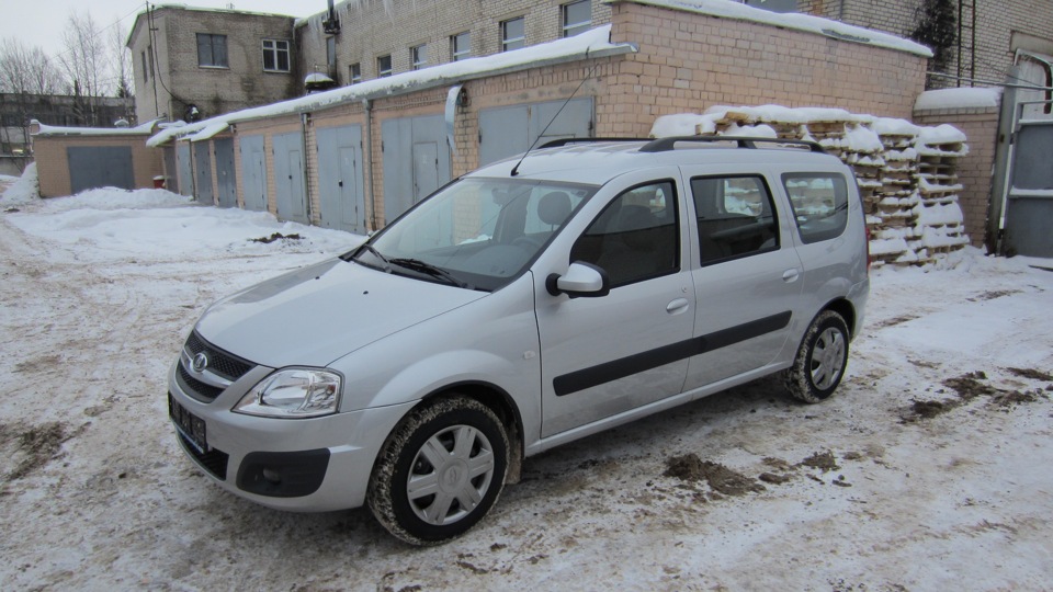 Багажник — поперечины на рейлинги. — Lada Ларгус, 1,6 л, 2012 года ...