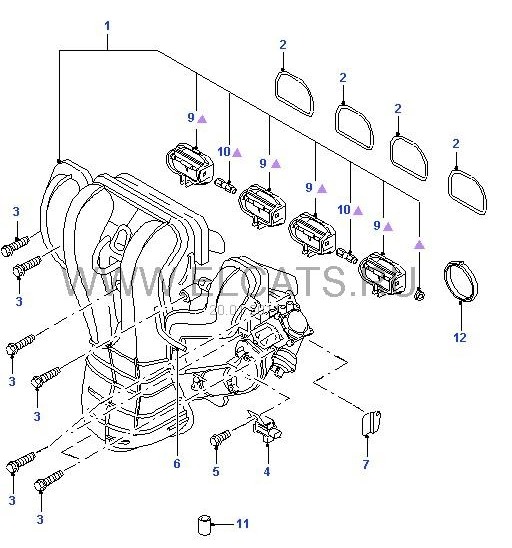 Схема впускного коллектора мондео 3