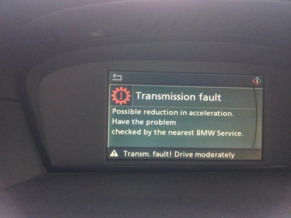 transmission fault bmw e60